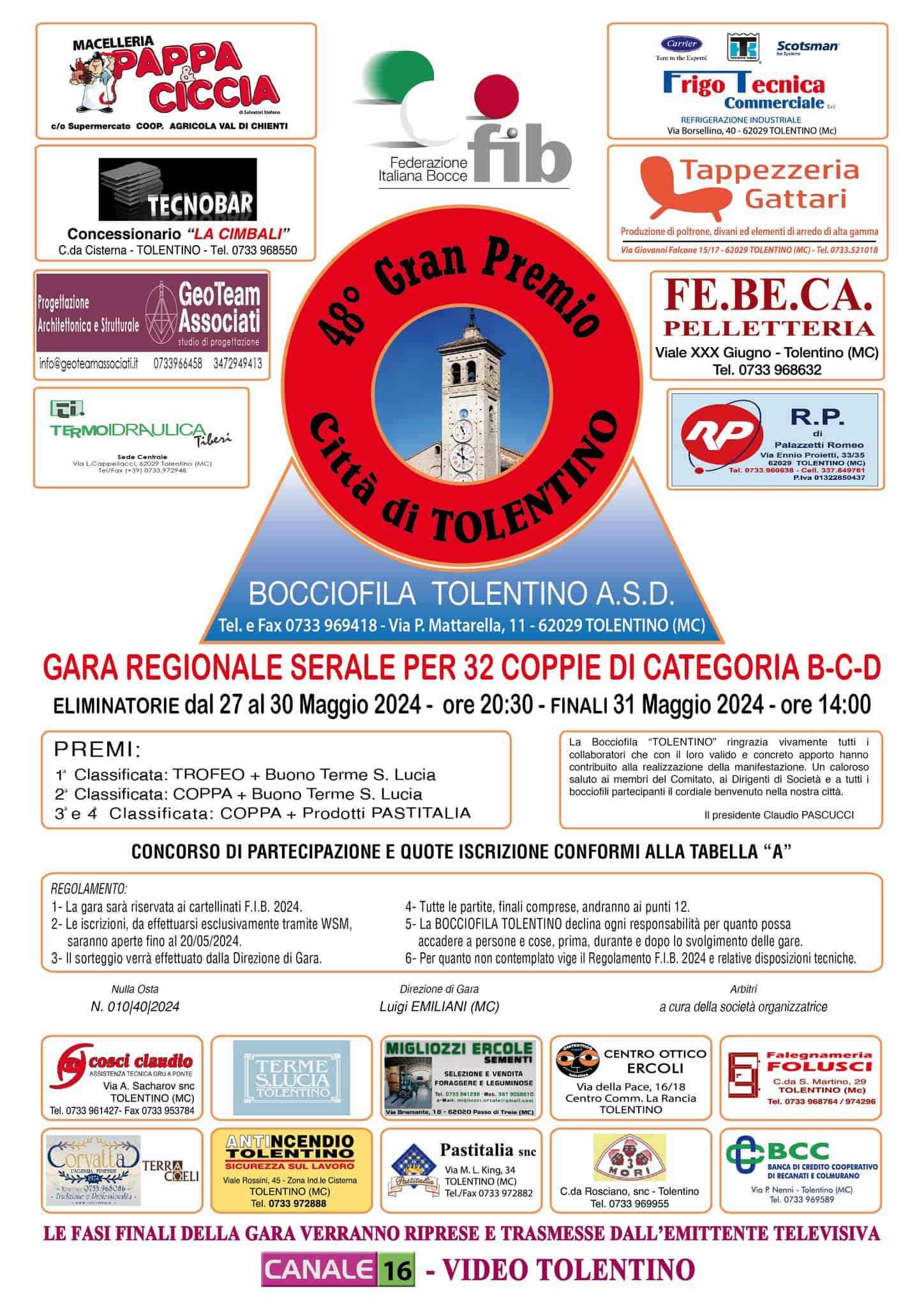 48° Gran Premio - Città di Tolentino