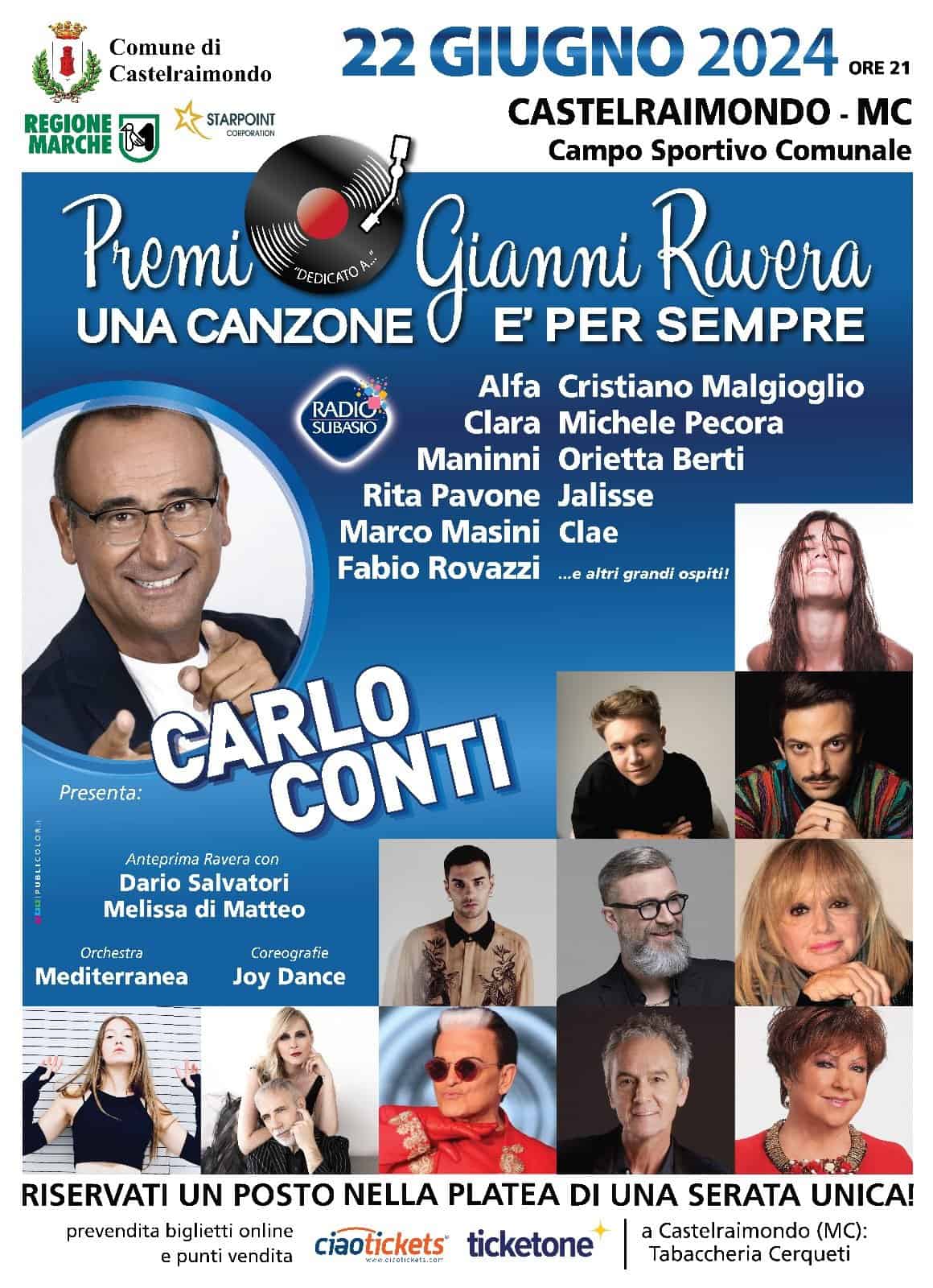 Premio Gianni Ravera - una canzone è per sempre - Campo Sportivo Comunale di Castelraimondo