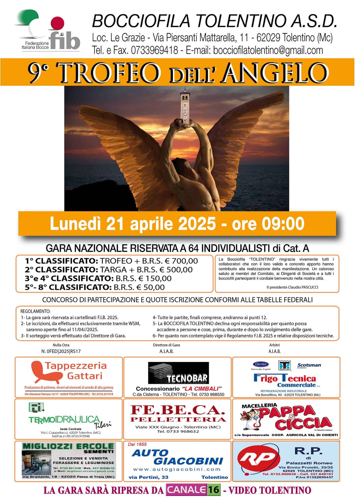 9° Trofeo dell'Angelo - Bocciofila Tolentino A.S.D.