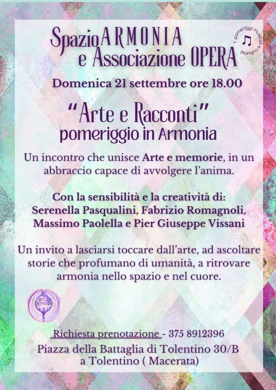 "Arte e Racconti" pomeriggio in Armonia