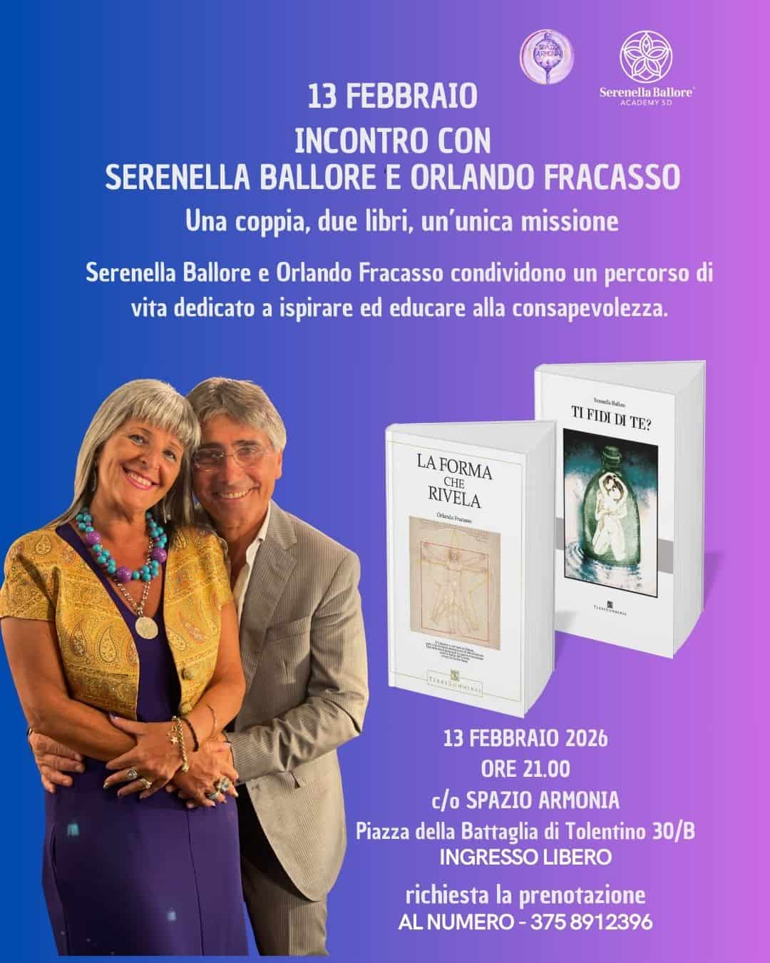 Incontro con Serenella Ballore e Orlando Fracasso