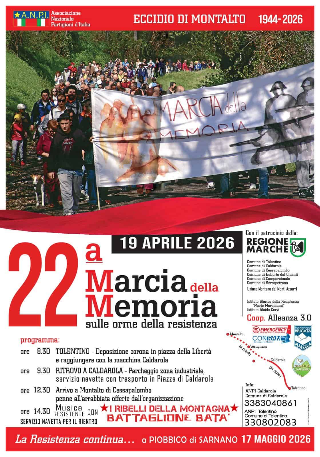 22^ Marcia della Memoria - sulle orme della resistenza