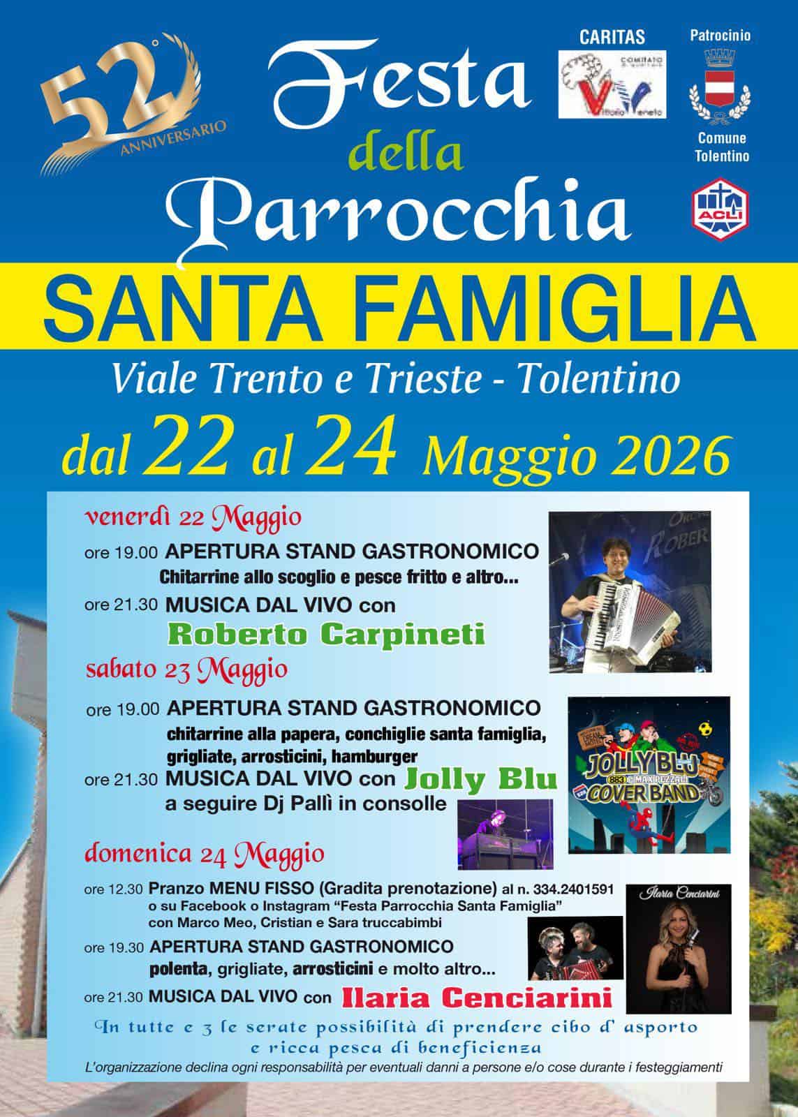 52^ Festa della Parrocchia "Santa Famiglia"