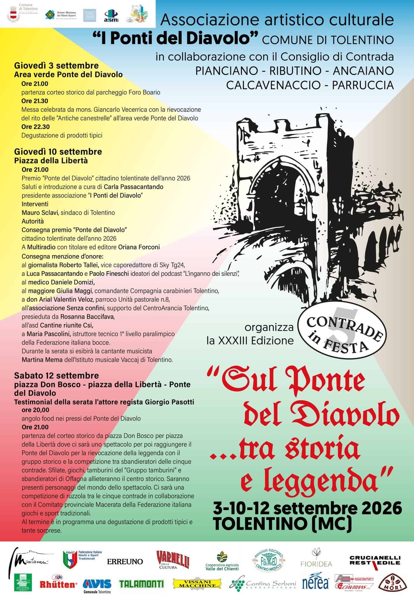 Premio Ponte del Diavolo - Cittadino Tolentinate dell'anno 2026